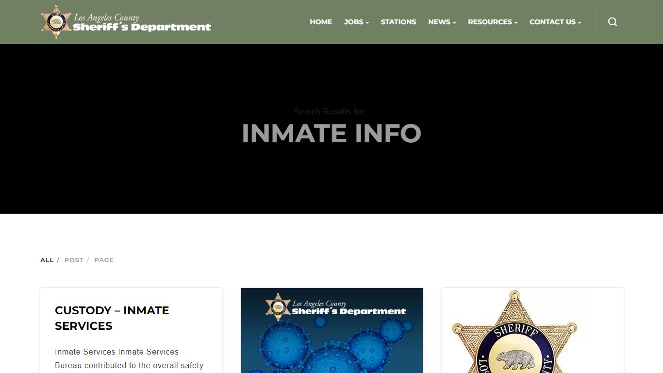 Inmate info - Los Angeles County Sheriff's Department